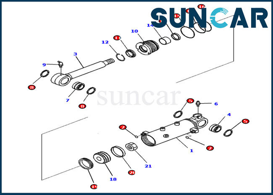 707-98-22930 sello Kit Service Kit Parts Fits KOMATSU PC30MR-3 PC30MR-5 PC27MR-3 del cilindro de cuchilla