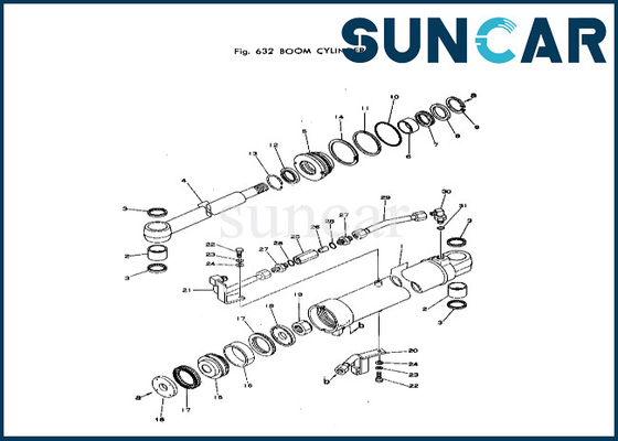cilindro del auge de 20T-63-56101 20T6356101 que sella el equipo del servicio del cilindro del auge de Kit Komatsu For PC40-1