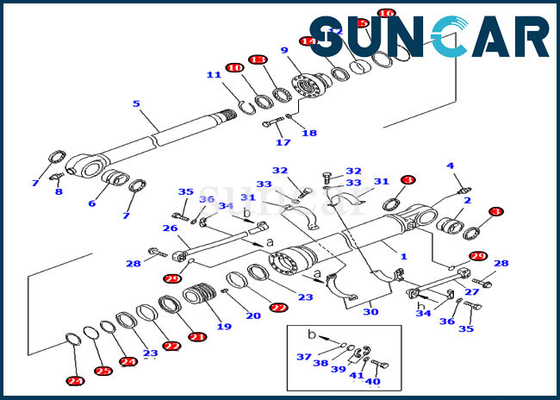 Equipos 7079967310 del cilindro del equipo 707-99-67310 PC400-6 PC450-6 KOMATSU de Bucket Seal Repair del excavador
