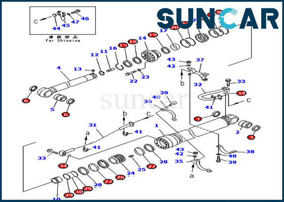 707-99-68565 el sello Kit Hydraulic Cylinder Fits For de la reparación del brazo compensó el auge PC400LC-7 PC400-7 KOMATSU