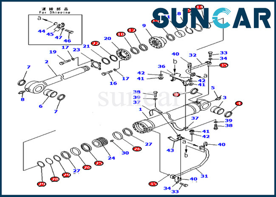 Equipo 707-99-76141 7079976141 del sello de aceite del cilindro del cubo del brazo para el excavador de PC400-7 PC400LC-7 KOMATSU