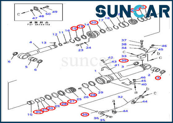 707-99-69740 equipo de Hydraulic Oil Seal del excavador de Kit Fits Komatsu PC400-7 de la reparación del sello del cilindro del brazo