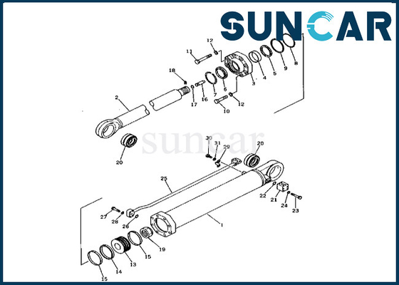 Equipo 208-63-65500 del sello del cilindro del brazo de KOMATSU cilindro de 2086365500 brazos que sella a Kit For PC400-1 PC400LC-1