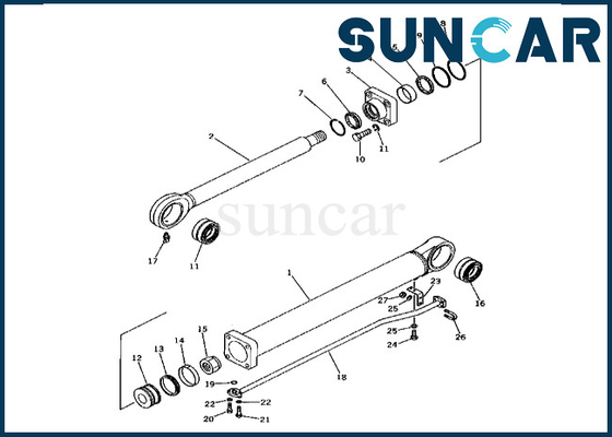 KOMATSU 208-63-75300 de alta calidad sello Kit For PC400-1 PC400LC-1 del cilindro de 2086375300 cubos