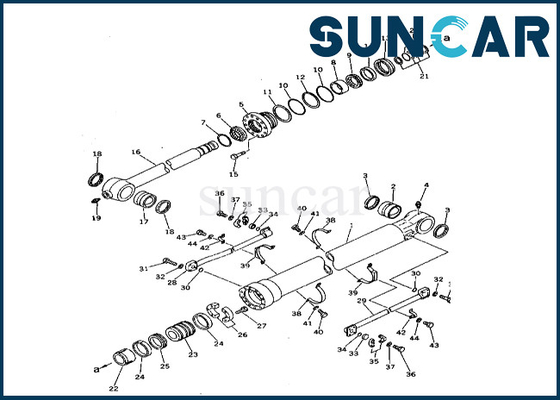 208-63-72100 2086372100 cilindro del auge de Kit For PC400-3 PC400LC-3 del sello del cilindro del auge que sella a Kit Komatsu