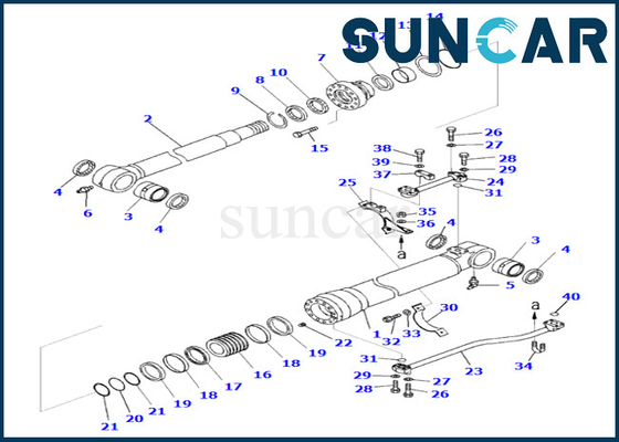 Sello Kit Remover Cylinder Repair Kit del cilindro del removedor 7079937090 707-99-37090 ajustes PC490LC-10 PC490LC-11 KOMATSU