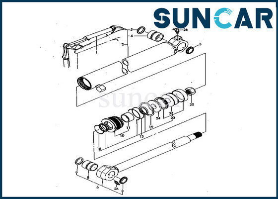 Sello Kit Komatsu YM172151-72020 YM17215172020 del cilindro del brazo para el equipo del lacre del cilindro del brazo PC50FR-1