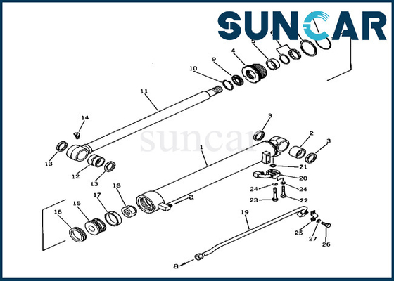 2016366100 equipo de reparación del sello del cilindro del brazo de Kit For PC60-3 del sello del cilindro del brazo de 201-63-66100 KOMATSU