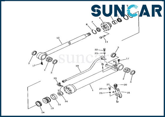 Equipo de reparación del cilindro del cubo 201-63-02030 cilindro de 2016302030 cubos que sella a Kit Komatsu For PC60-5 PC50UU-1