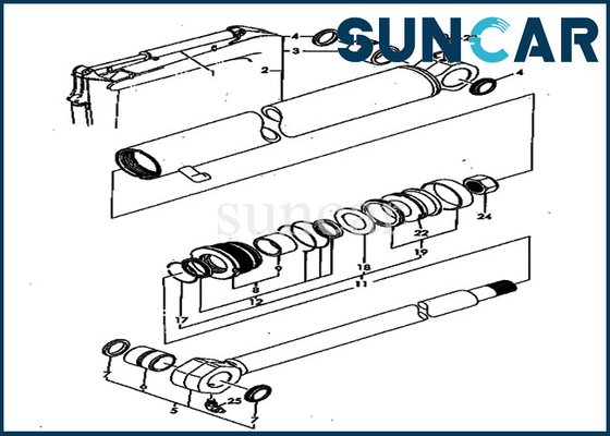 Sello Kit Hydraulic Cylinder del brazo de las piezas YM172164-72330 YM17216472330 de PC40FR-1 KOMATSU