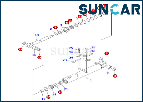 707-99-36660 7079936660 equipo del servicio del cilindro del auge de Kit For PC60-7 del sello del cilindro del auge de KOMATSU