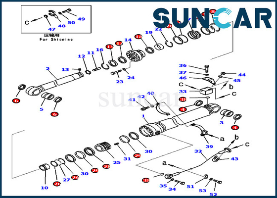 7079969460 sello Kit Service Kits del cilindro del brazo de Parts PC450-8 PC430-8 KOMATSU 707-99-69460 del excavador