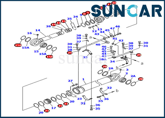 Equipo 707-99-78690 7079978690 del sello del cilindro del brazo para el equipo pesado del excavador PC750-6 de KOMATSU